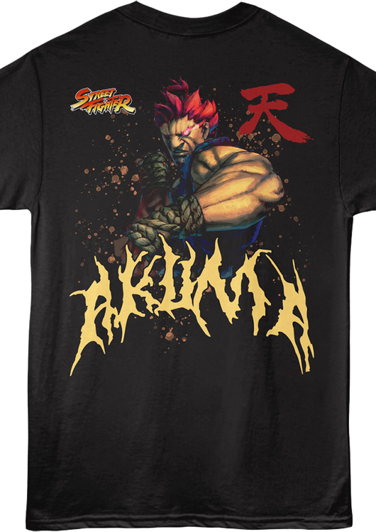 Front & Back Akuma Street Fighter T-Shirt - main product image