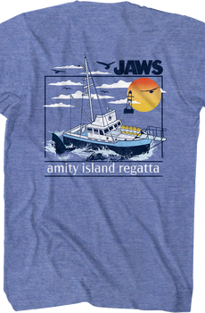 Front & Back Amity Island Regatta Jaws T-Shirt