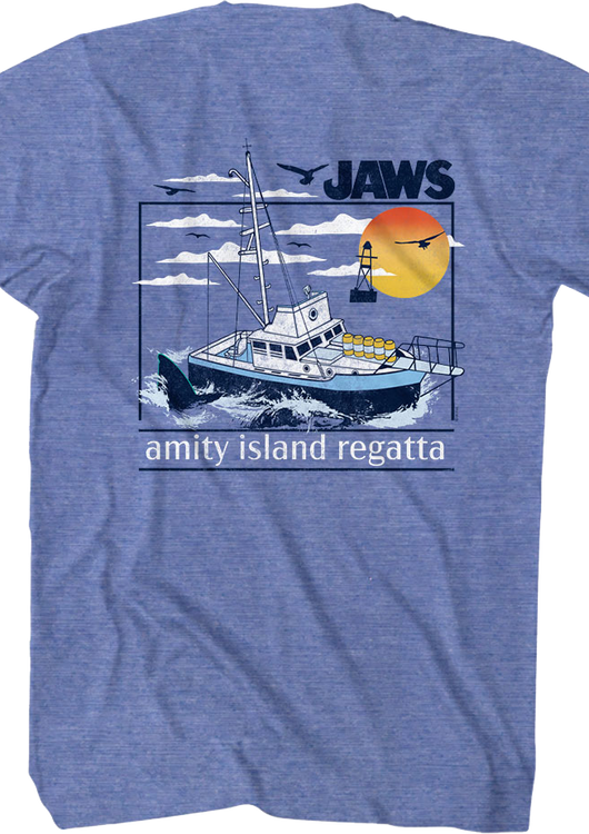 Front & Back Amity Island Regatta Jaws T-Shirt - main product image