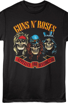 Front & Back Appetite For Destruction Tour Guns N' Roses T-Shirt