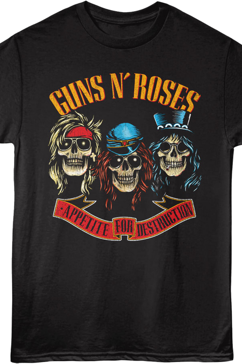 Front & Back Appetite For Destruction Tour Guns N' Roses T-Shirtmain product image