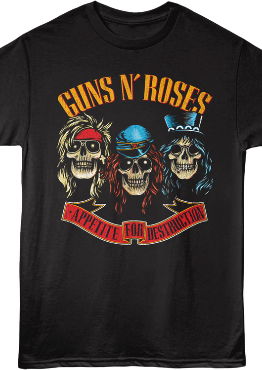 Front & Back Appetite For Destruction Tour Guns N' Roses T-Shirt - main product image