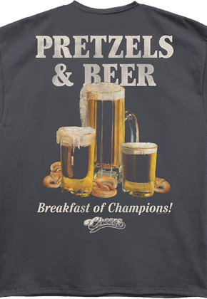 Front & Back Breakfast of Champions Cheers Oversized T-Shirt