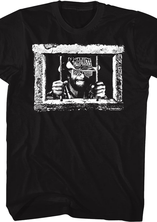 Front & Back Caged Madness Macho Man Randy Savage T-Shirt - main product image