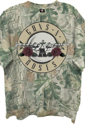 Front & Back Camouflage Logo Guns N' Roses Oversized T-Shirt