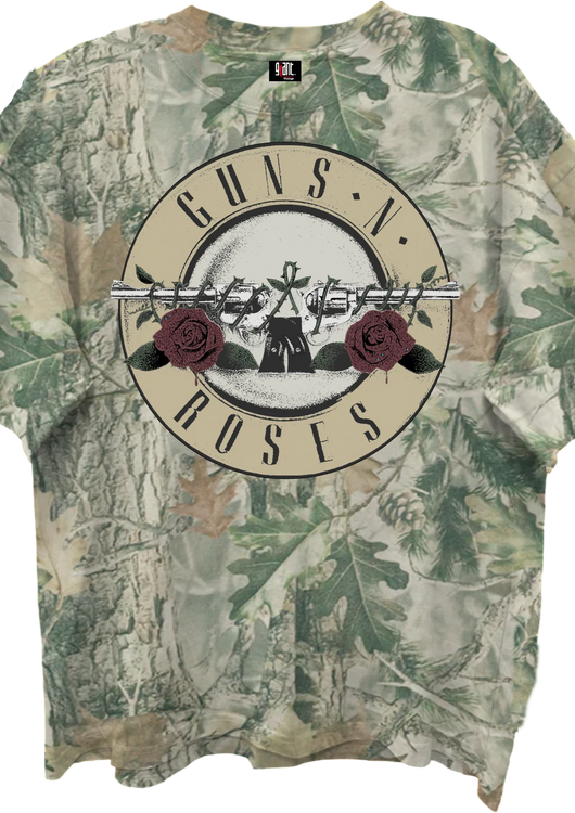 Front & Back Camouflage Logo Guns N' Roses Oversized T-Shirt - main product image
