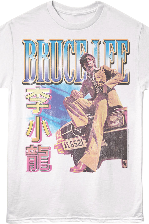 Front & Back Car Pose Bruce Lee T-Shirt - main product image