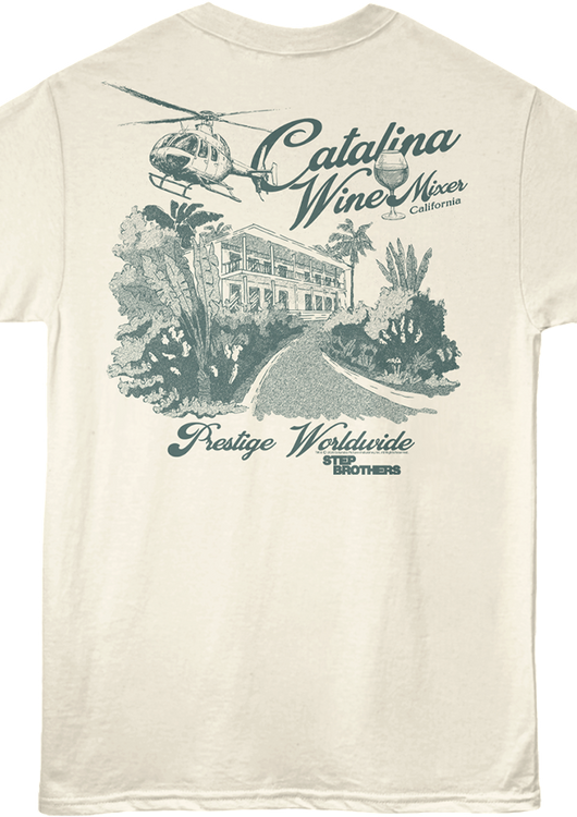 Front & Back Catalina Wine Mixer Step Brothers T-Shirt - main product image