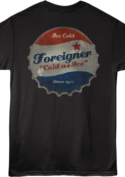Front & Back Cold As Ice Foreigner T-Shirt - main product image