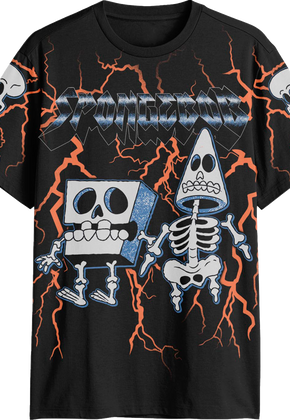 Front & Back Cyber Sigilism Friends SpongeBob SquarePants T-Shirt