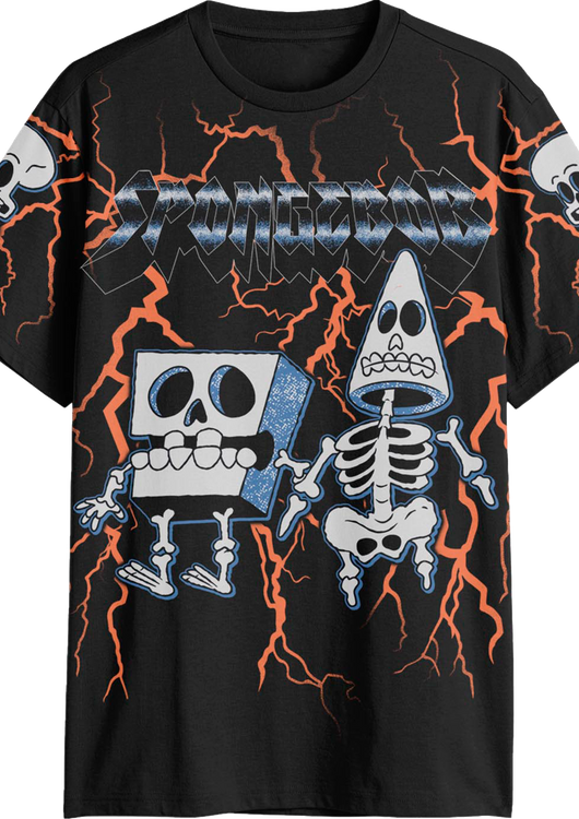 Front & Back Cyber Sigilism Friends SpongeBob SquarePants T-Shirt - main product image
