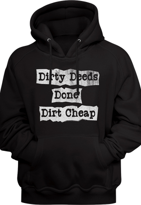 Front & Back Dirty Deeds Done Dirt Cheap ACDC Hoodie