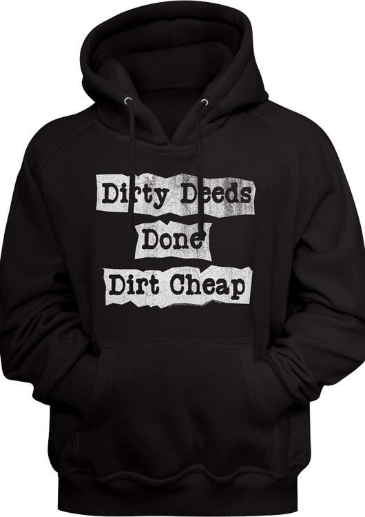 Front & Back Dirty Deeds Done Dirt Cheap ACDC Hoodie - main product image