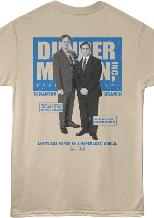 Front & Back Dwight & Michael The Office T-Shirt - main product image