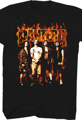 Front & Back Flaming Logo Pantera T-Shirt