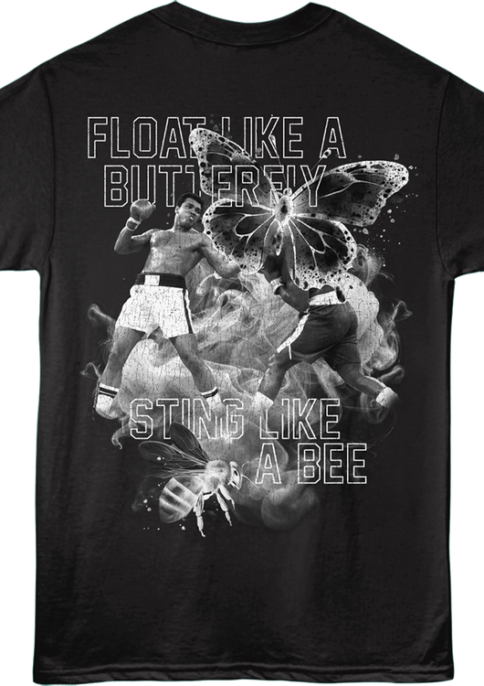 Front & Back Float Like A Butterfly Muhammad Ali T-Shirt - main product image