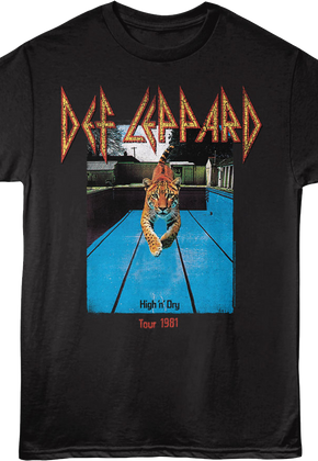 Front & Back High 'n' Dry Tour 1981 Def Leppard T-Shirt