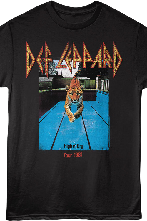 Front & Back High 'n' Dry Tour 1981 Def Leppard T-Shirtmain product image