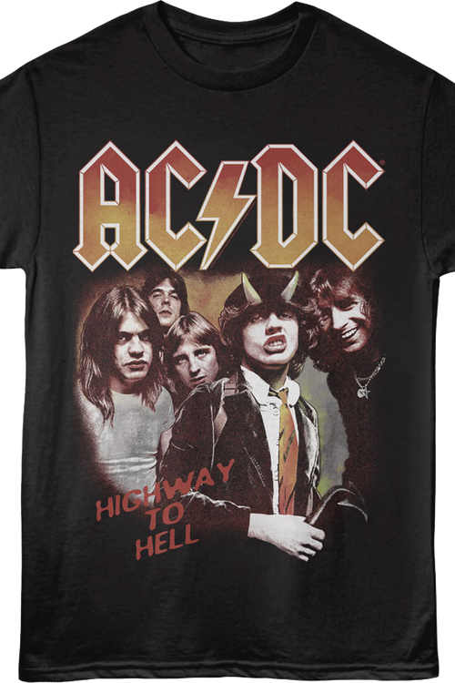 Front & Back Highway To Hell Track List ACDC T-Shirt - main product image