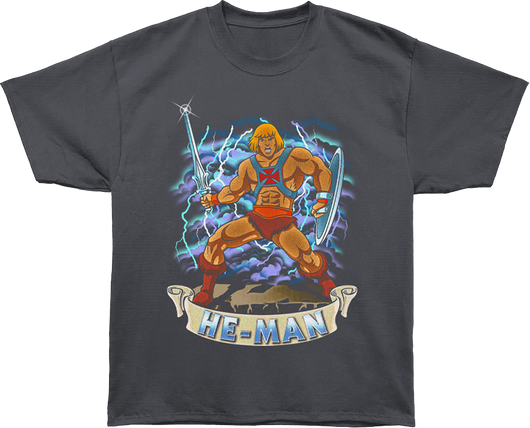 Front & Back He-Man Masters Of The Universe Oversized T-Shirt - main product image