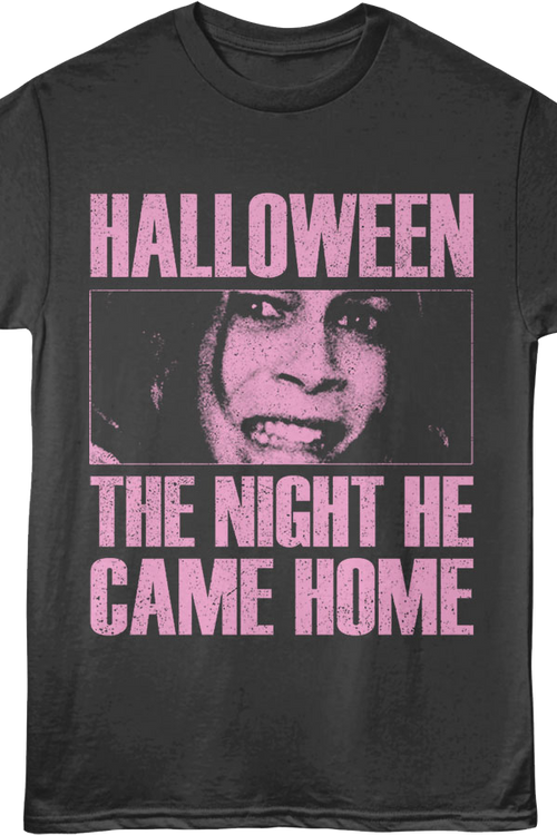 Front & Back Laurie Strode Scared Face Halloween T-Shirtmain product image