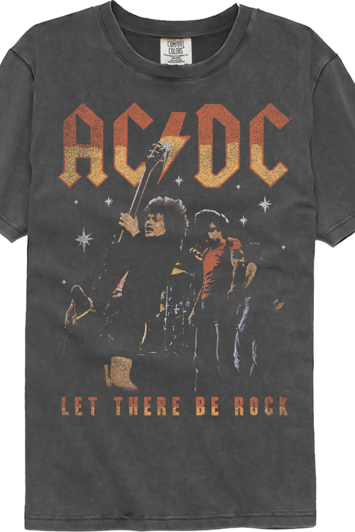 Front & Back Let There Be Rock ACDC Comfort Colors Brand T-Shirtmain product image