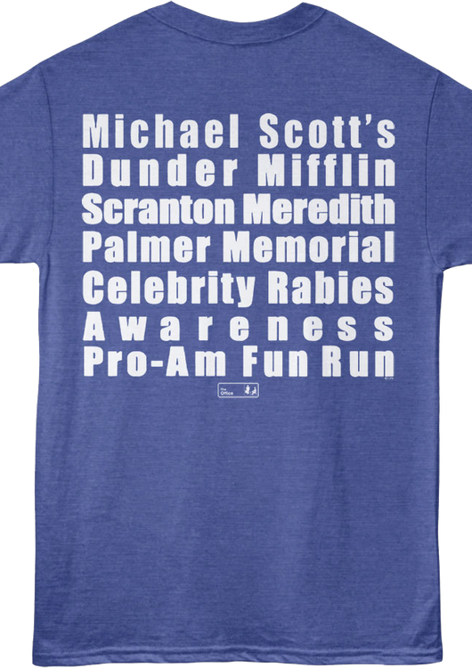 Front & Back Michael Scott's Fun Run The Office T-Shirt - main product image