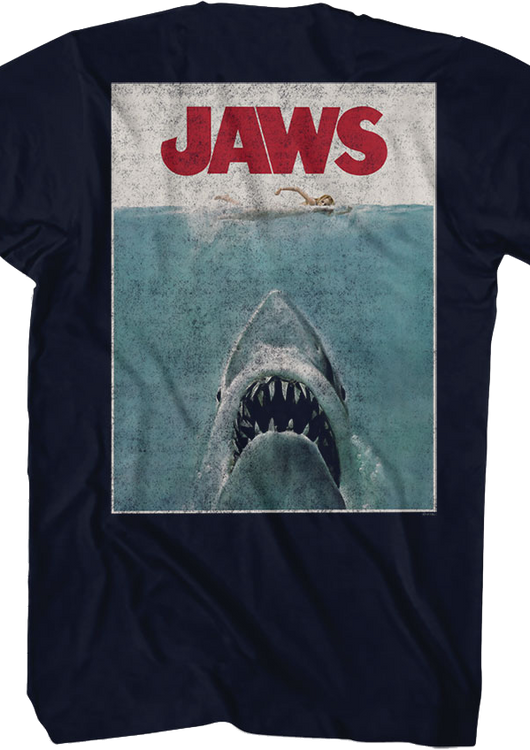 Front & Back Movie Poster Jaws T-Shirt - main product image
