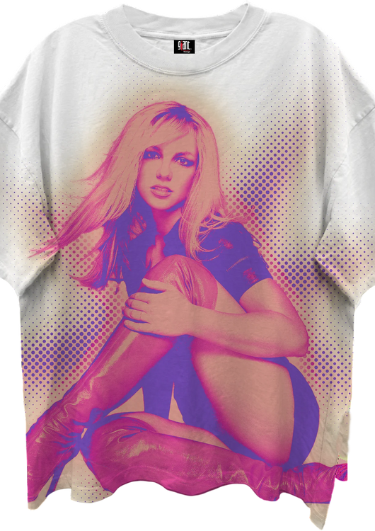 Front & Back Oops I Did It Again Britney Spears Oversized T-Shirt - main product image