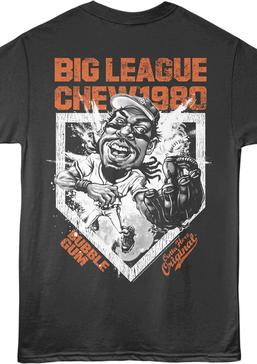 Front & Back Outta Here Original 1980 Big League Chew T-Shirt - main product image