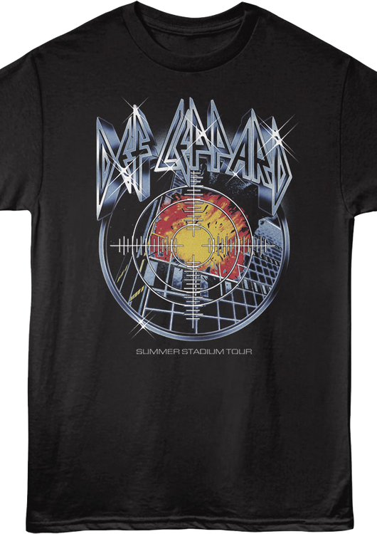 Front & Back Pyromania Summer Stadium Tour Def Leppard T-Shirt - main product image