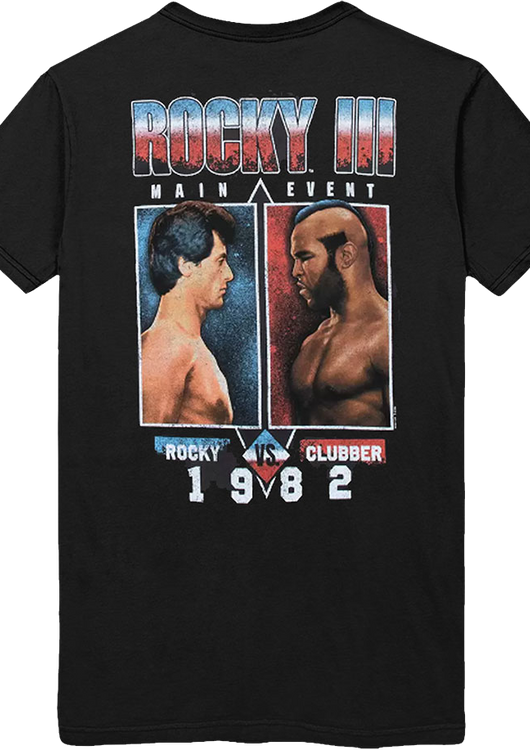Front & Back Rocky vs. Clubber Rocky III T-Shirt - main product image