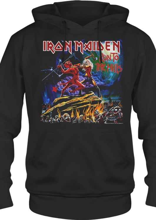 Front & Back Run To The Hills Iron Maiden Hoodie - main product image