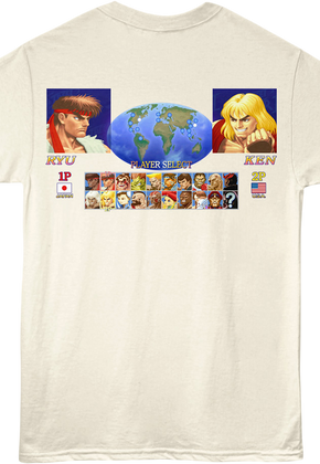 Front & Back Select Player Street Fighter II T-Shirt