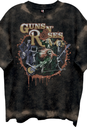 Front & Back Skeletons Guns N' Roses Oversized T-Shirt