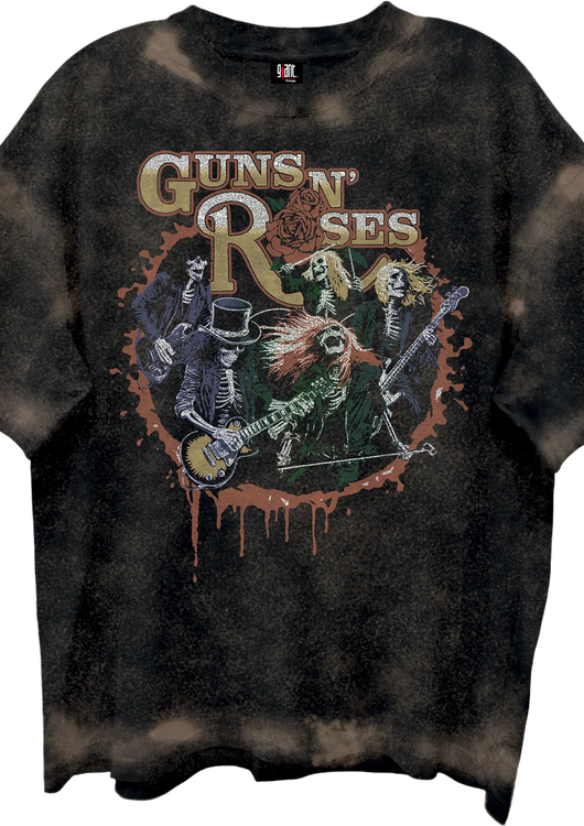 Front & Back Skeletons Guns N' Roses Oversized T-Shirt - main product image