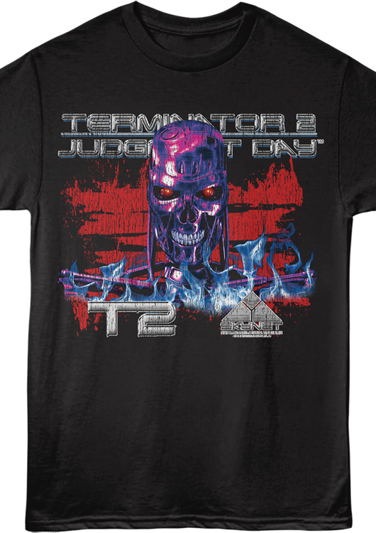 Front & Back T-800 Terminator 2 Judgment Day T-Shirt - main product image