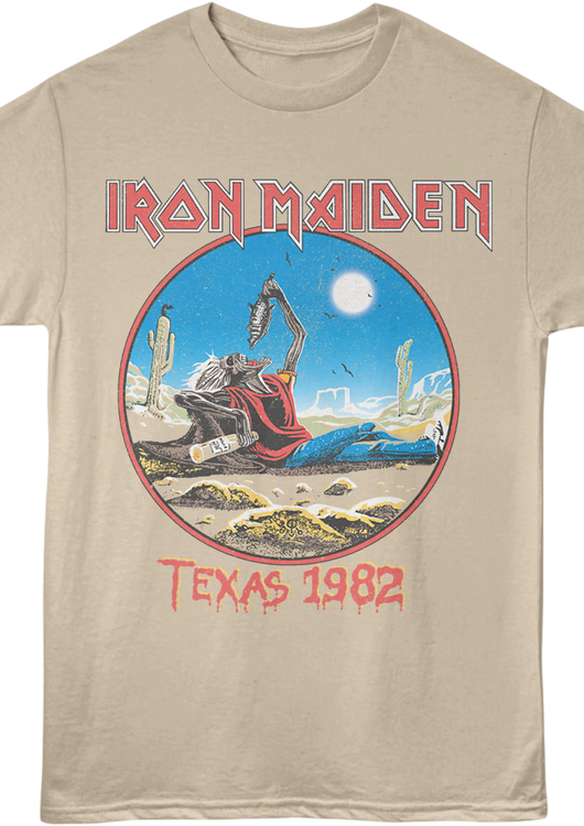 Front & Back Texas 1982 Iron Maiden T-Shirt - main product image