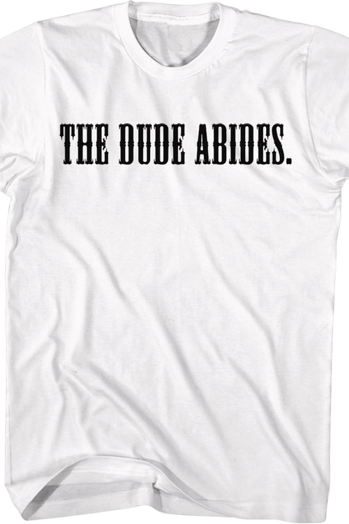 Front & Back The Dude Abides Big Lebowski T-Shirtmain product image