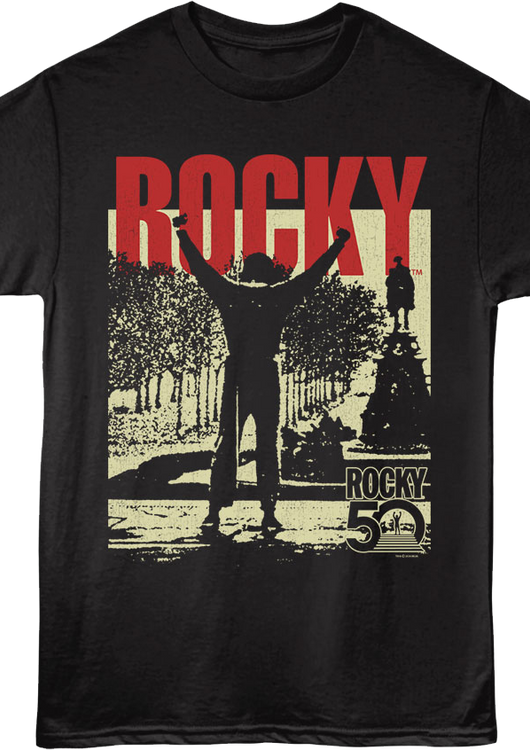 Front & Back Win Rocky Win 50th Anniversary Rocky T-Shirt - main product image