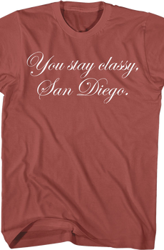 Front & Back You Stay Classy San Diego Anchorman T-Shirt