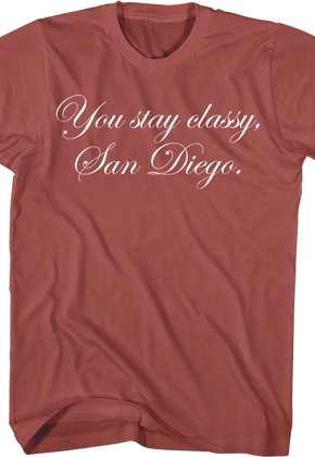 Front & Back You Stay Classy San Diego Anchorman T-Shirt