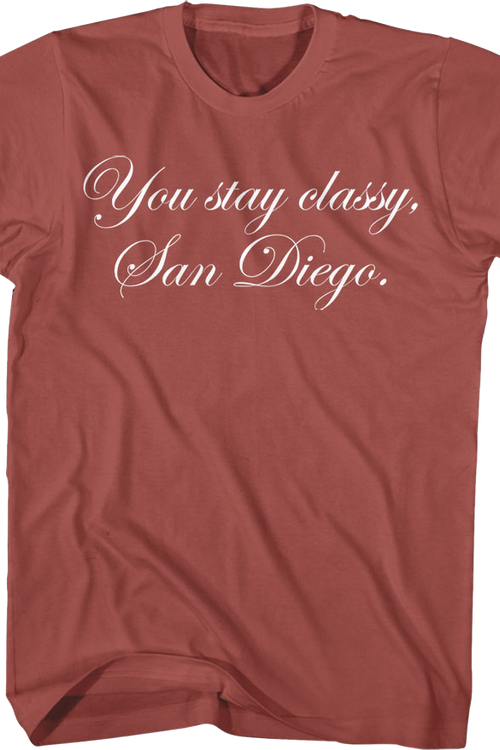 Front & Back You Stay Classy San Diego Anchorman T-Shirtmain product image
