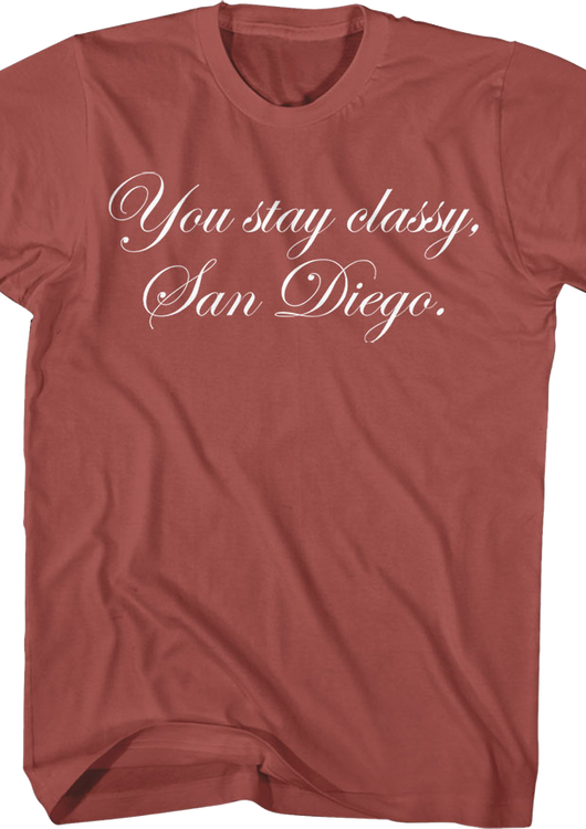 Front & Back You Stay Classy San Diego Anchorman T-Shirt - main product image