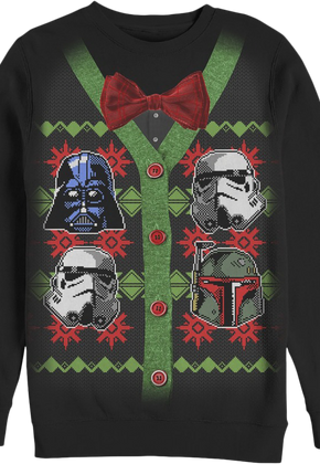 Galactic Empire Faux Ugly Star Wars Button Up Sweater