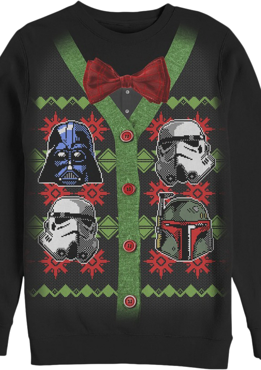 Galactic Empire Faux Ugly Star Wars Button Up Sweater - main product image