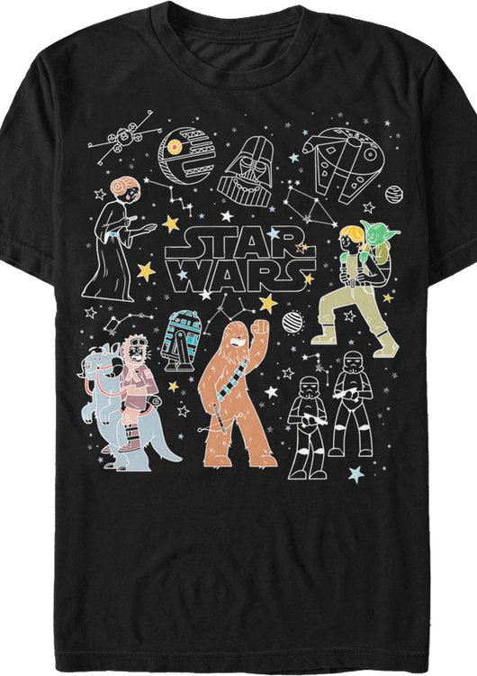 Galaxy Far Far Away Star Wars T-Shirt - main product image