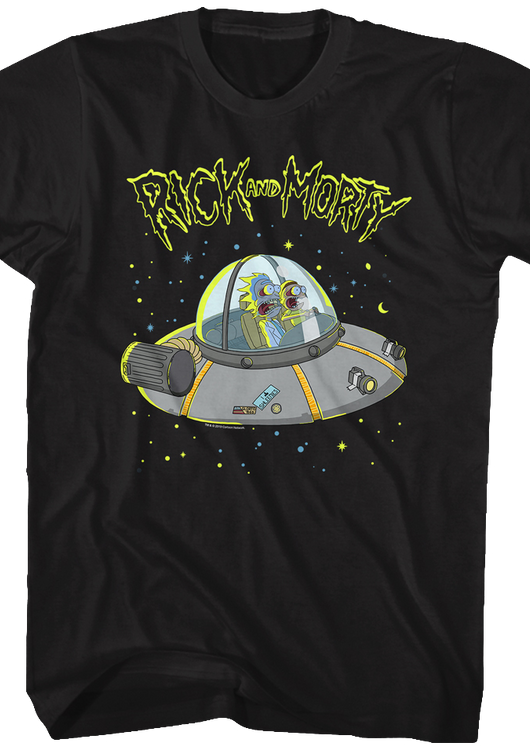 Galaxy Space Cruiser Rick and Morty T-Shirt - main product image