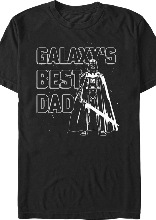 Galaxy's Best Dad Darth Vader Star Wars T-Shirt - main product image
