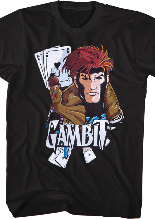 Gambit Feeling Lucky Men's X-Men Marvel Comics T-Shirt - main product image